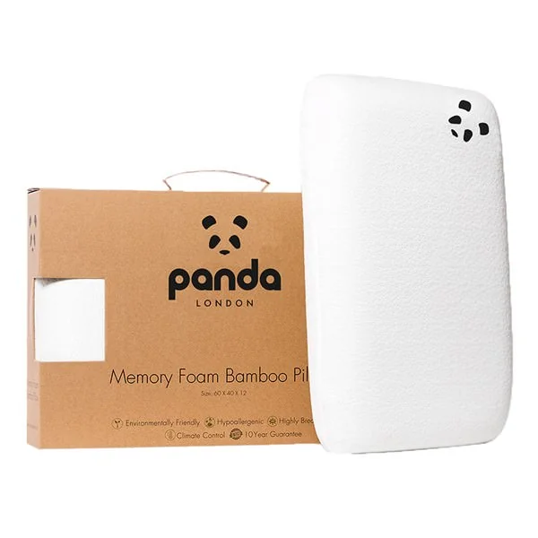 Memory foam pillow with bamboo pillowcase from panda london