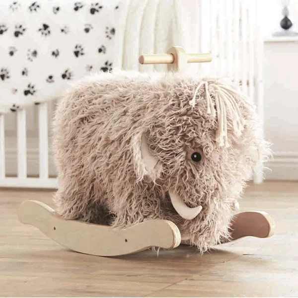 Woolly mammoth rocking ride on toy lifestyle