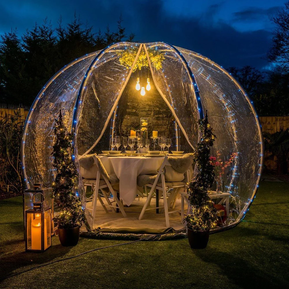Astreaa outdoor dining pod with lighting