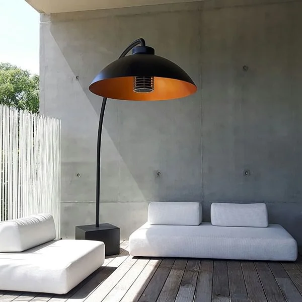 Stylish dome patio heater and light