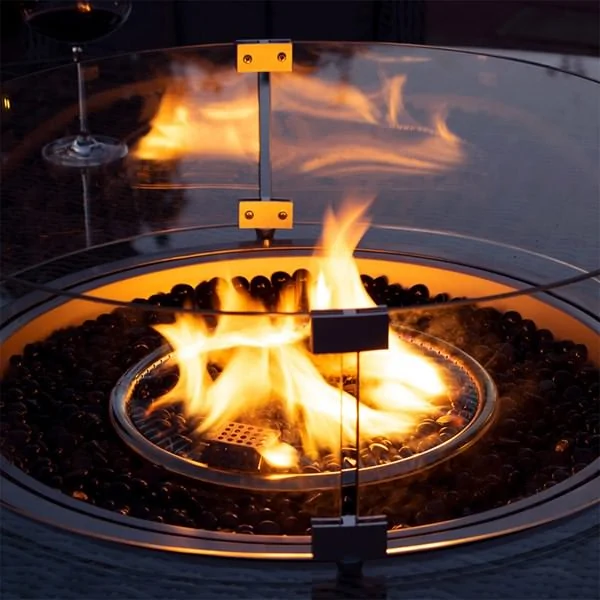 Square table firepit shape sofa set