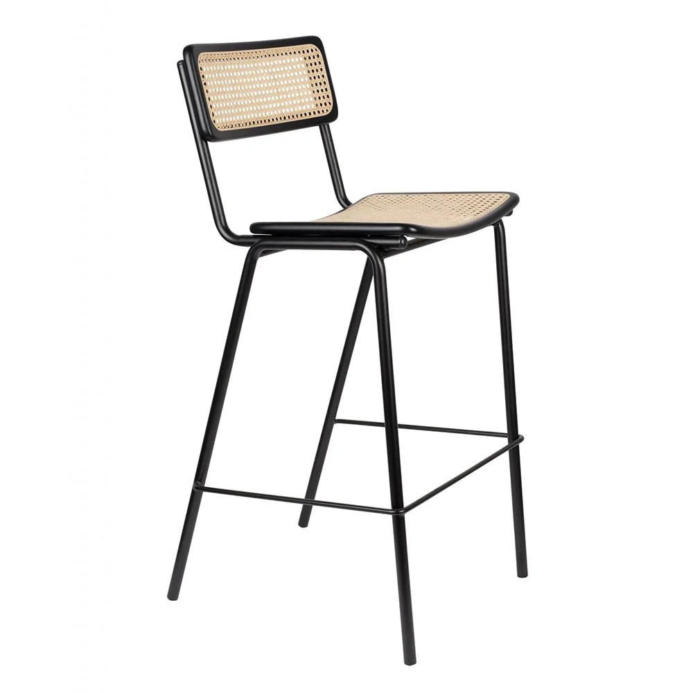 Black jort high bar stool from zuiver