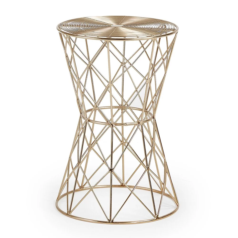 Contemporary style shiny brass table