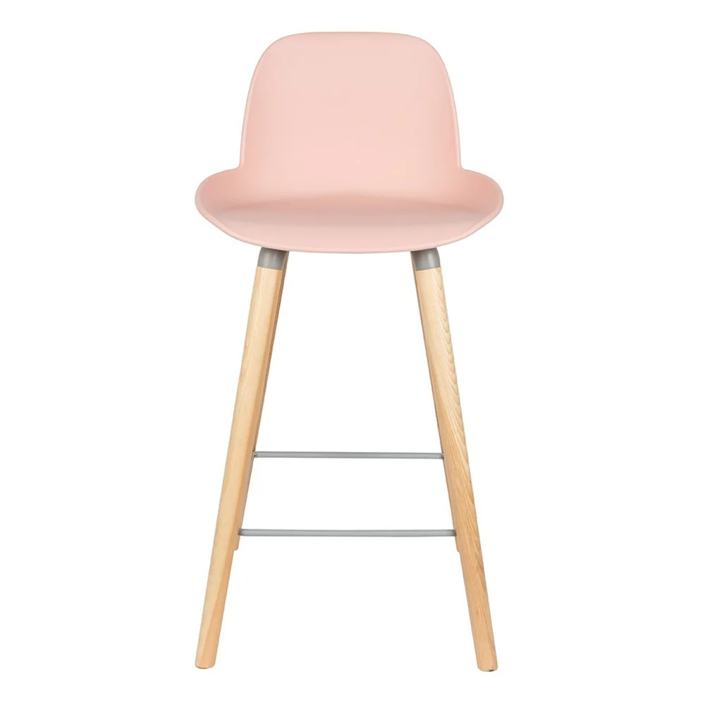 Pastel pink and wooden simple stool