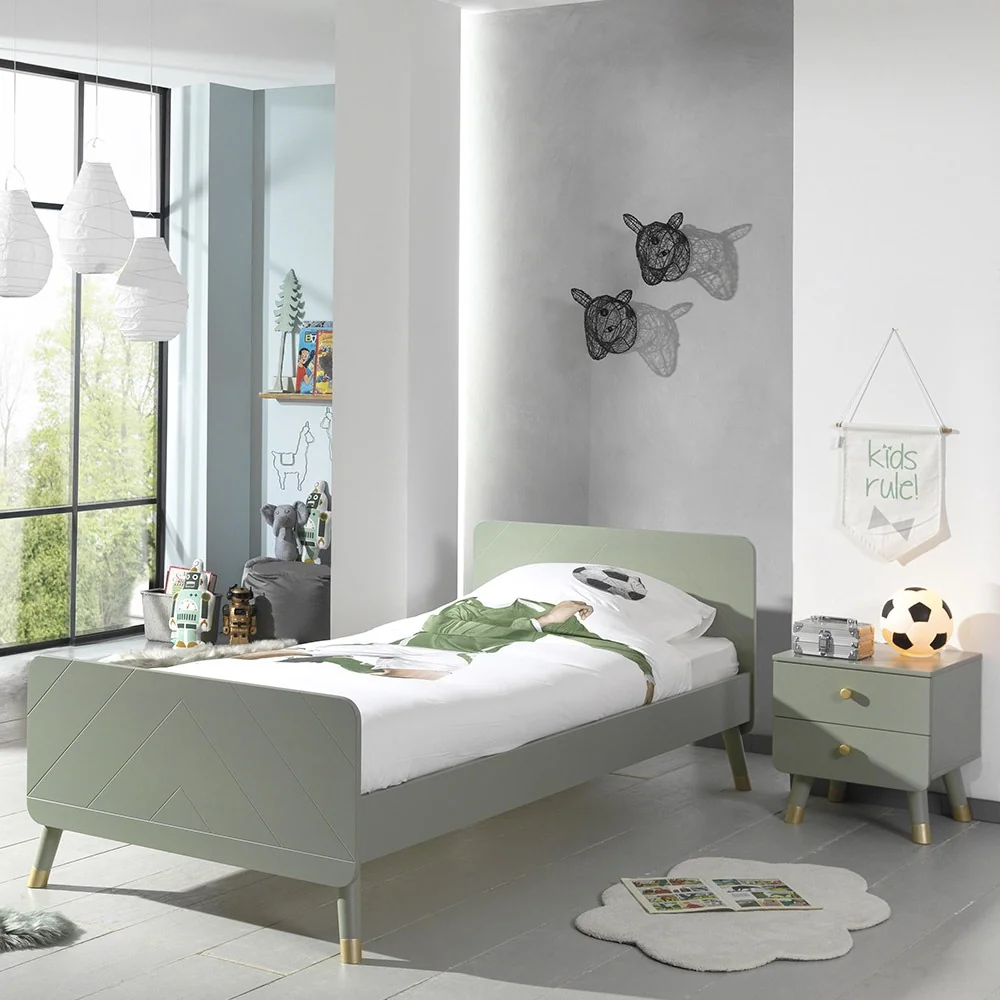 Billy kids single bed in olive green