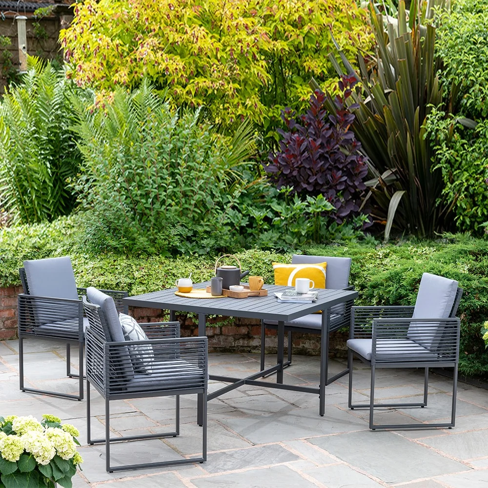 Contemporary stylish outdoor dining table and chairs