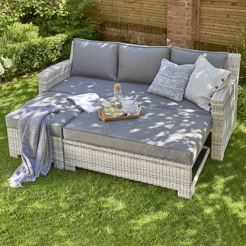Pull out garden lounge sofa