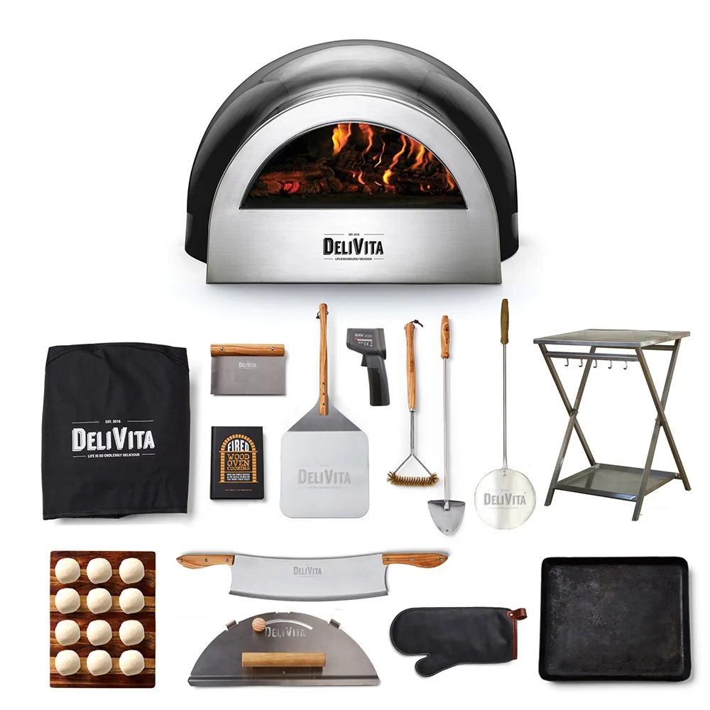 Delvitia very black pizza oven complete collection