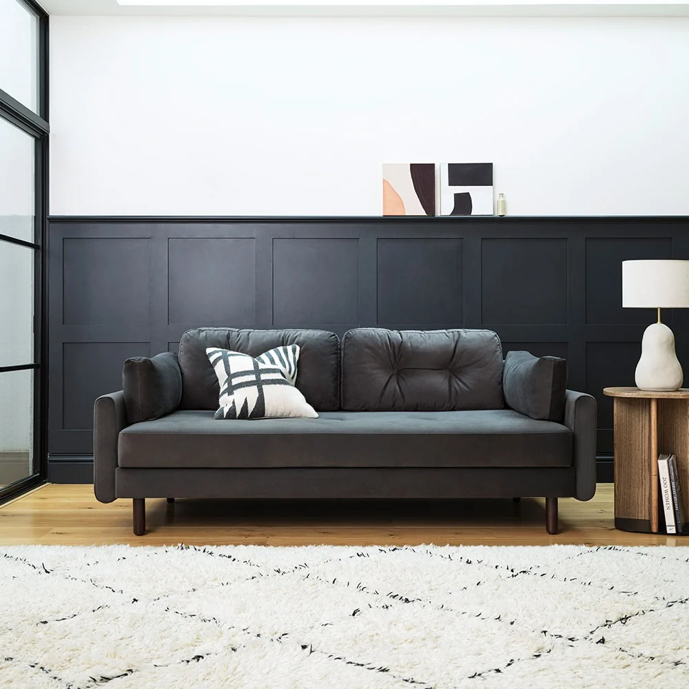 Swyft model 04 charcoal grey velvet sofa bed