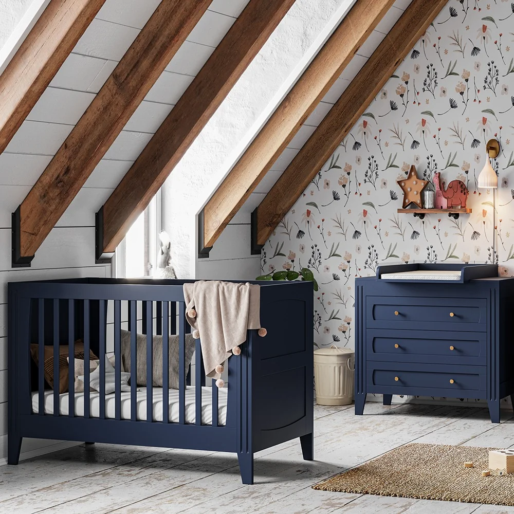 Vox milenne 2 piece nursery furniture set in indigo blue