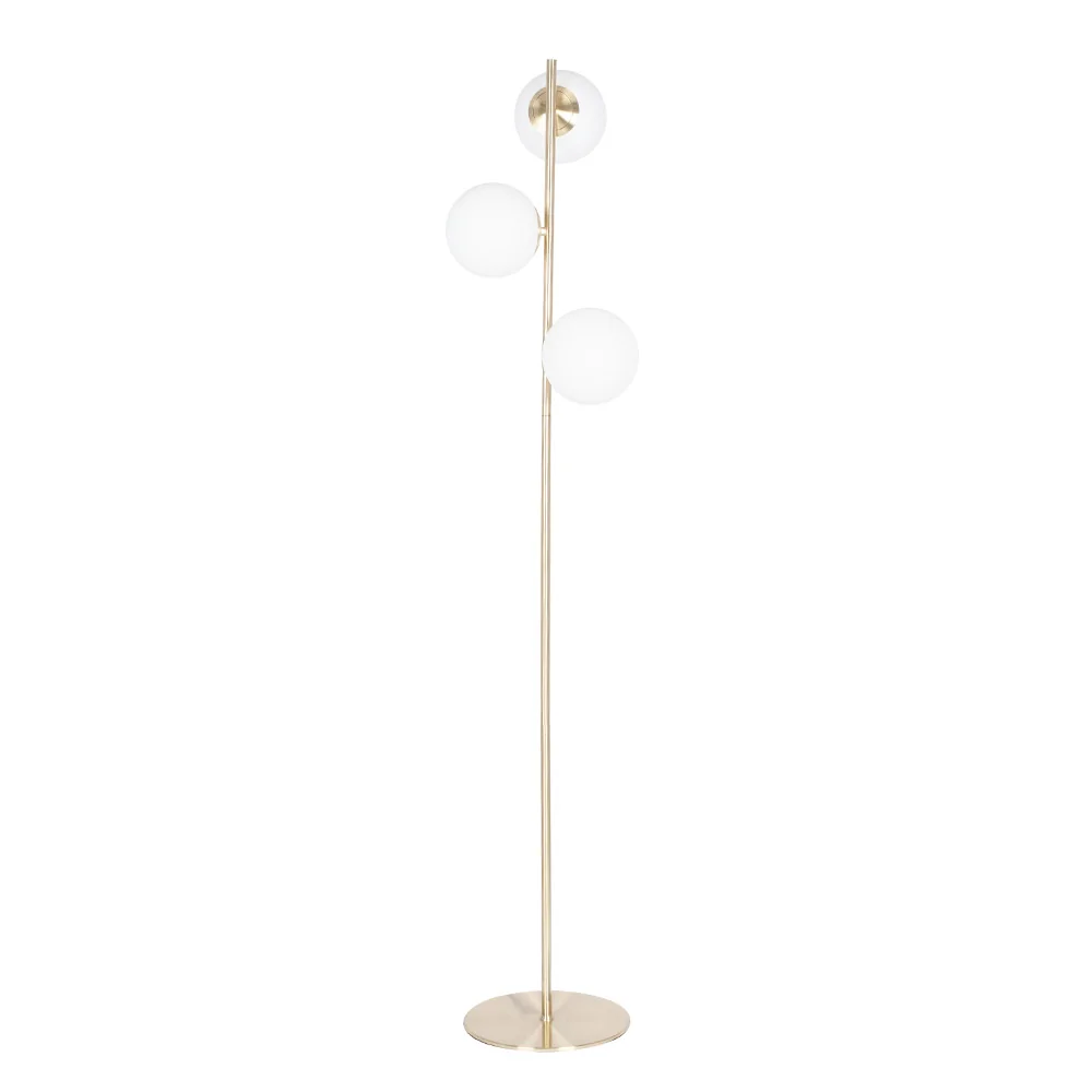 Asterope floor lamp in white and gold