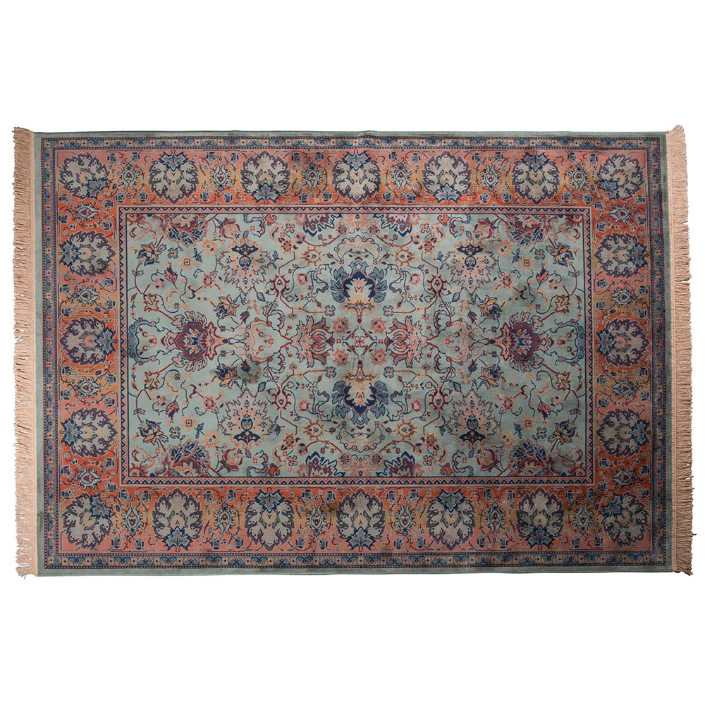 Bid green persian rug