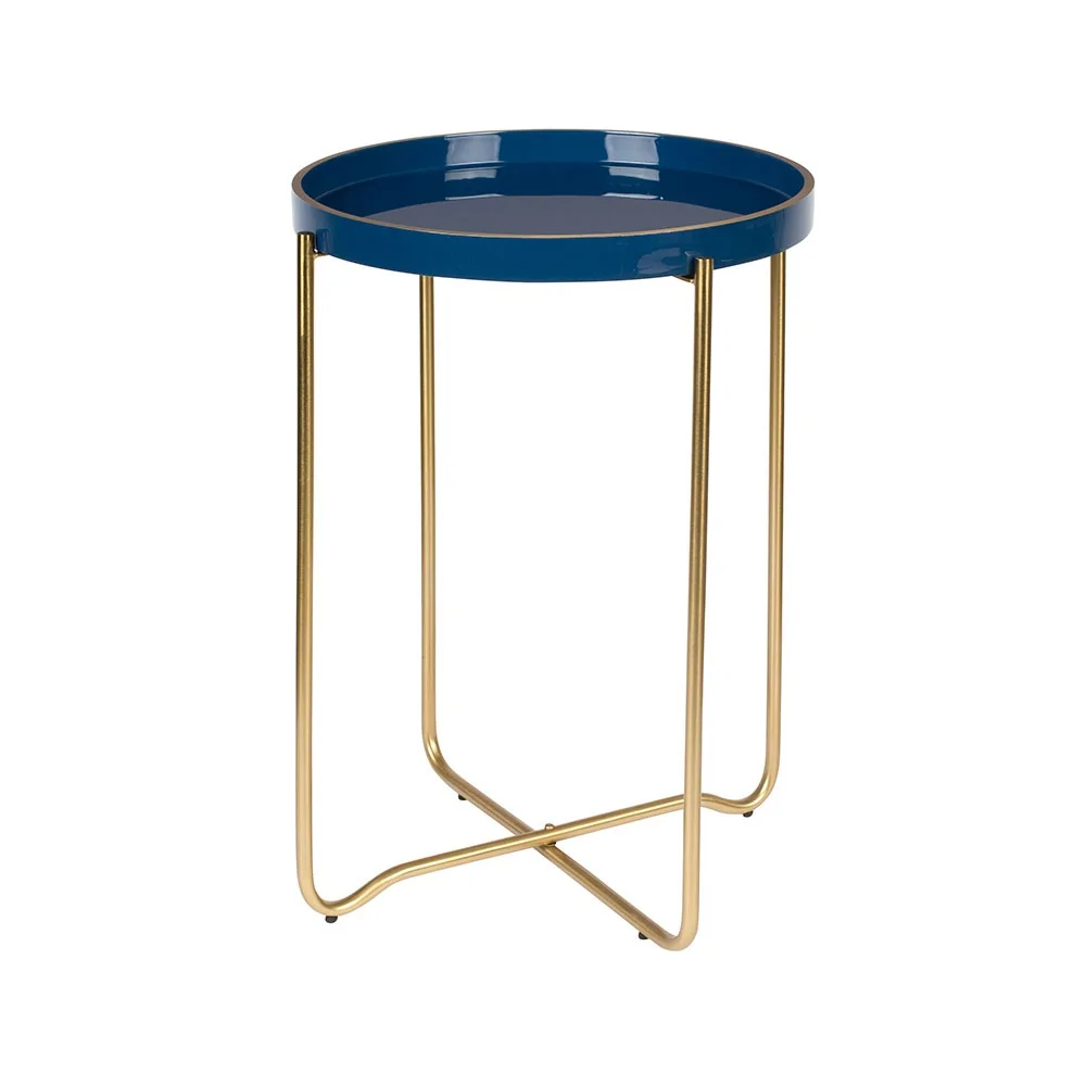 Blue and gold celina side table