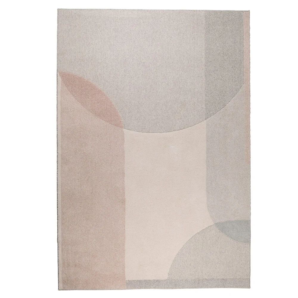 Dream pink and natural anti slip rug from zuiver
