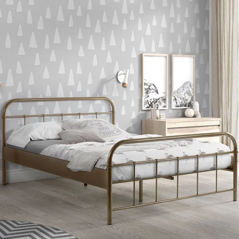 Kids boston double bed in gold