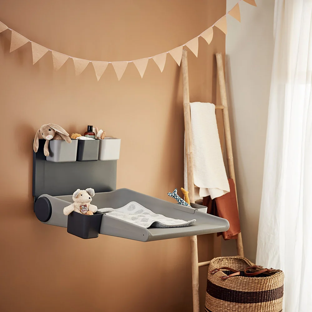 Leander wally scandi style changing unit dusty grey