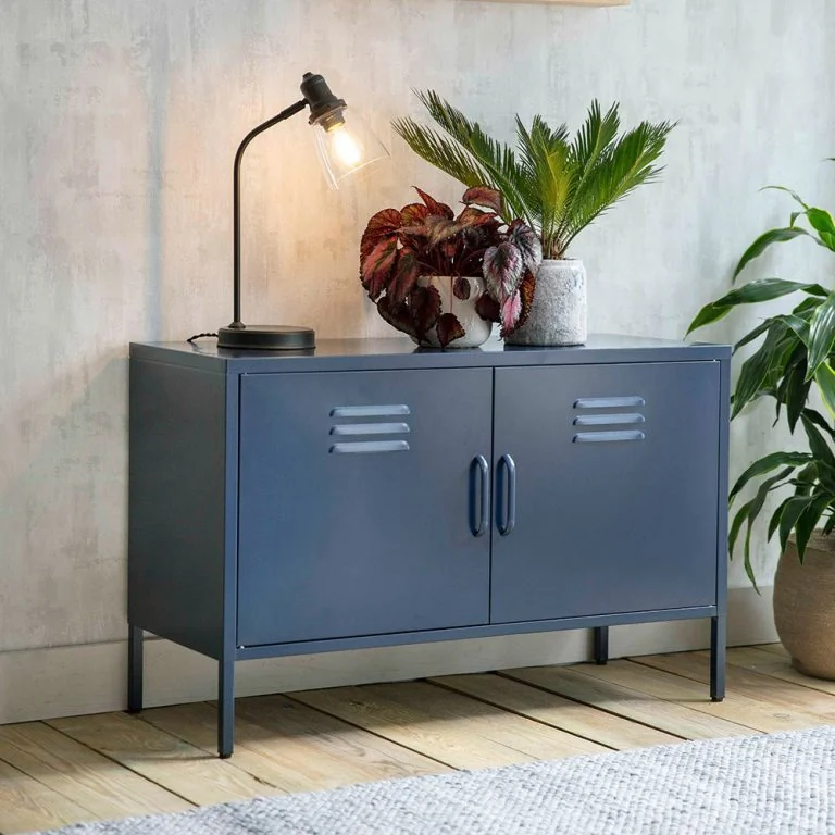Locker style sideboard with shelves