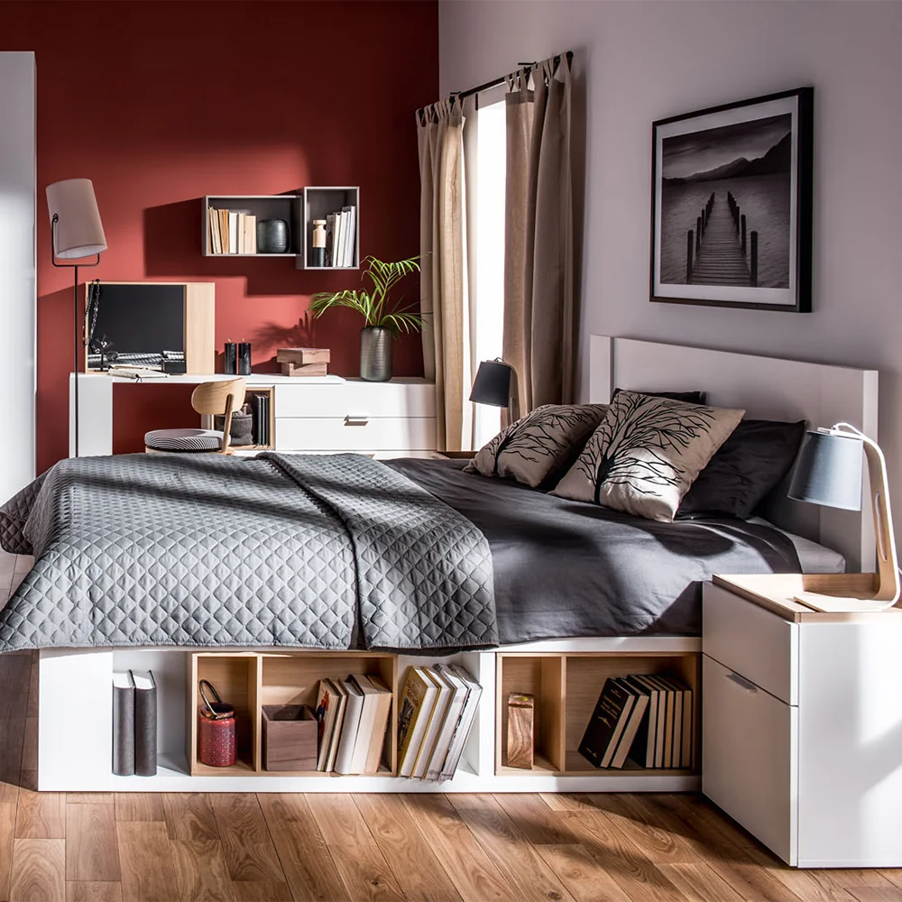 4 you white double bed
