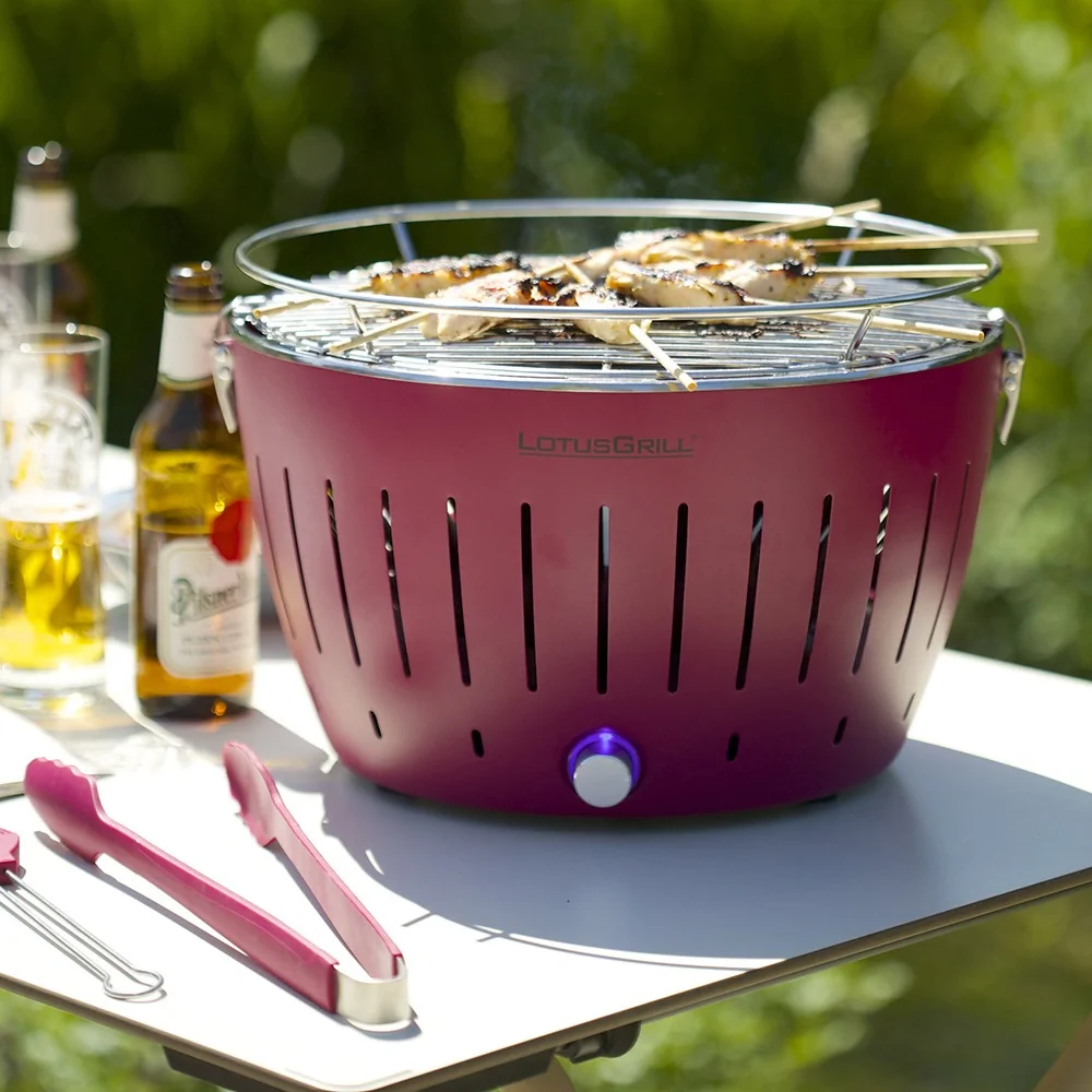 Lotus grill smokeless BBQ in plum