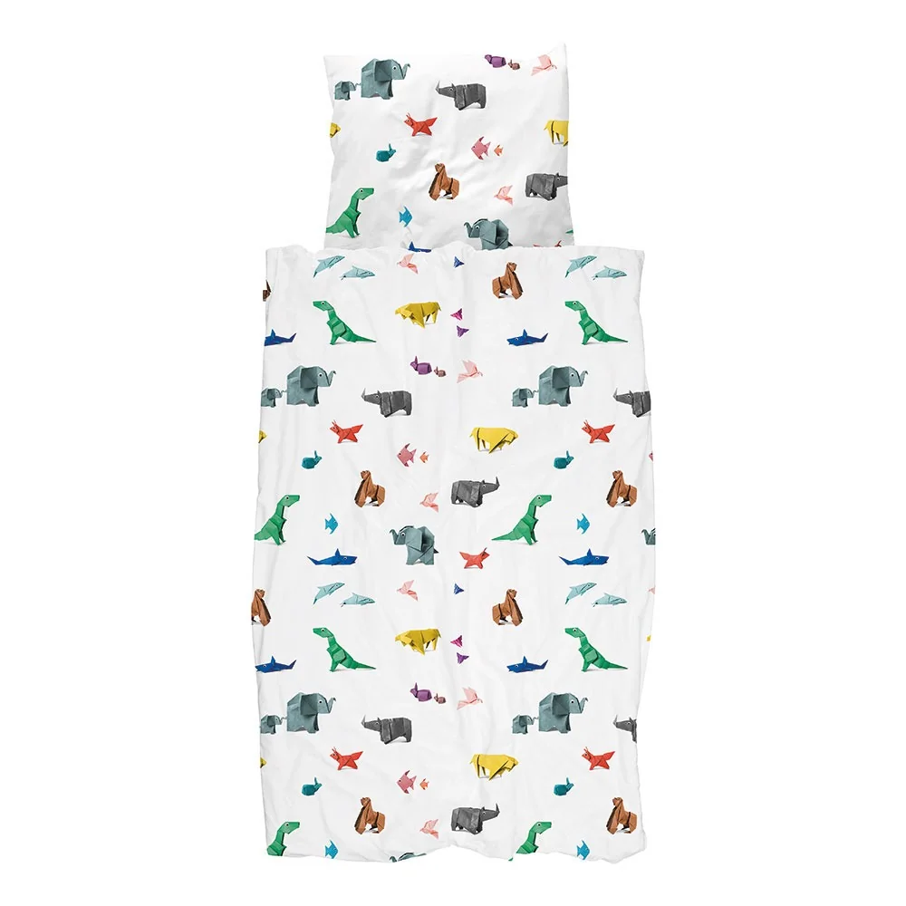 Snurk paper zoo single duvet cover