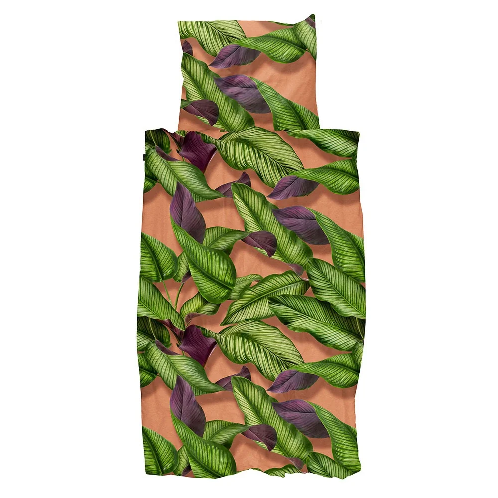 Snurk tropical leaves single duvet cover set