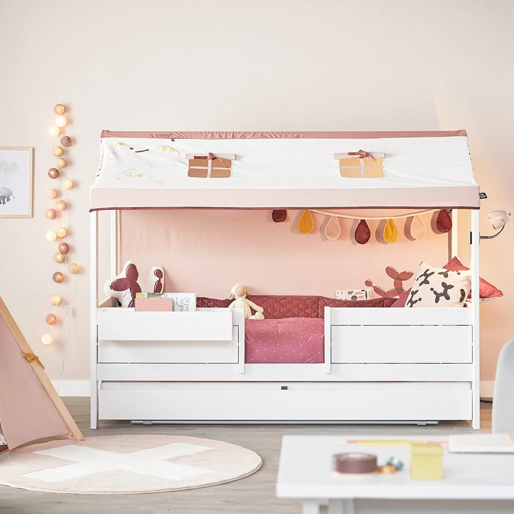 Funland kids 4 in 1 bed with fabric roof from lifetime
