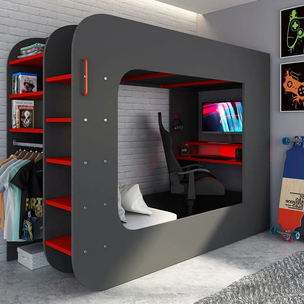 Kids avenue loft pod solo 2 single gaming bed