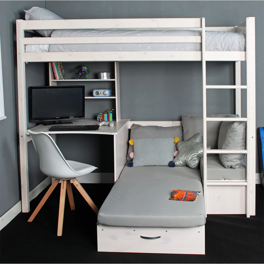 Thuka hit silver sofa bed high sleeper