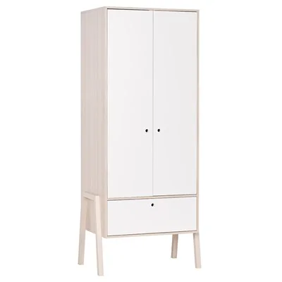 2 door wardrobe acacia white closed