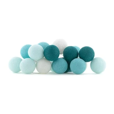 Aqua string lights set home decor