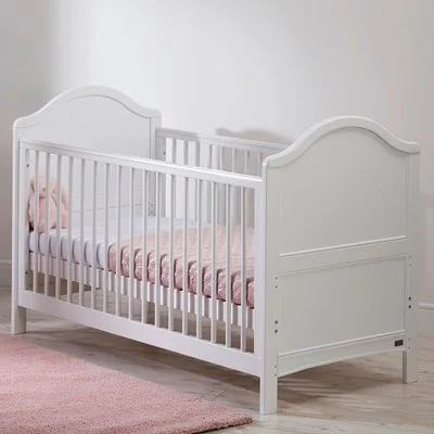 Baby girls adjustable cot bed in white