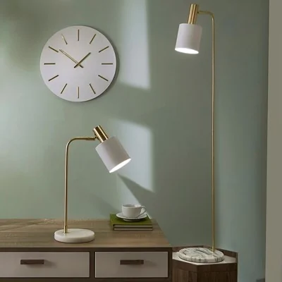 Biba white and gold lighting from pacific lifestyle