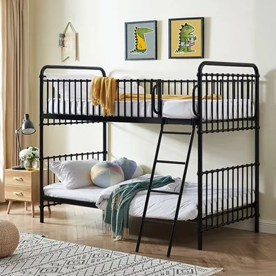 Black mungo metal bunk bed for kids