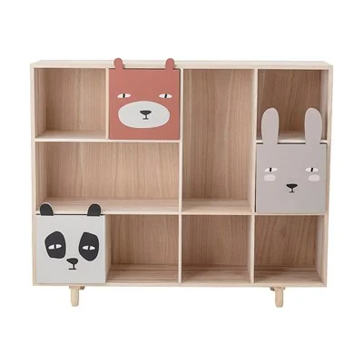 Bloomingville animal nursery bookcase with drawers