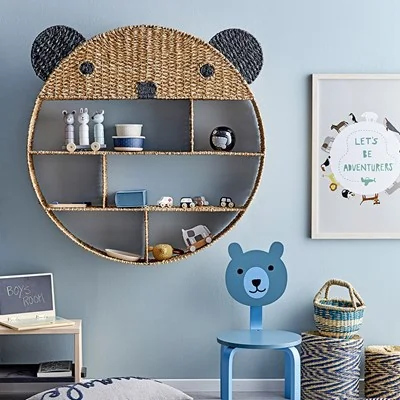 Bloomingville panda bookcase in bankuan grass