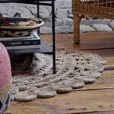 Bloomingville woven jute floor rug