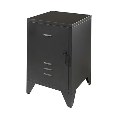 Bronxx black bedside table