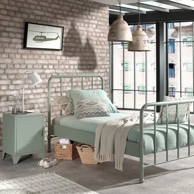 Bronxx mint green bedside table
