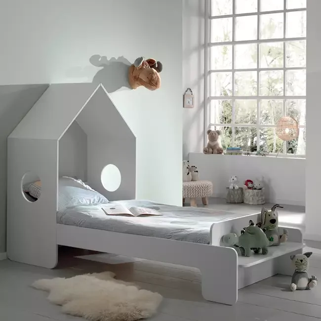 Casami single house bed in white