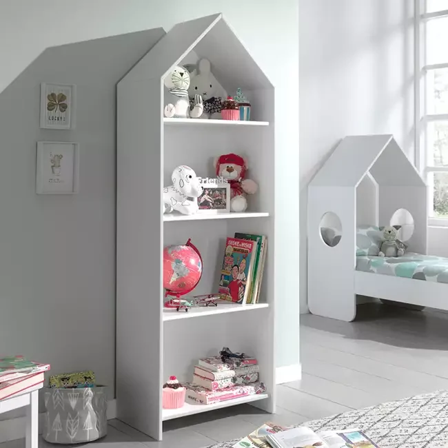 Casami white kids bookcase with 3 shelves