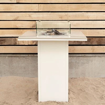 Contemporary sleek bar table fire pit