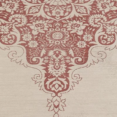 Conventy outdoor red rug with floral pattern
