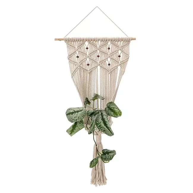 Cotton plant hanger with beads from bloomingville