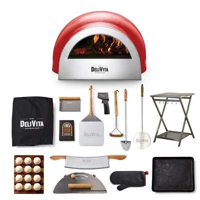 Delivita chilli red pizza oven complete collection