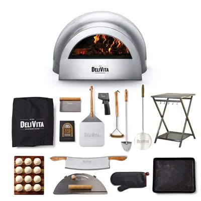 Delivita hale grey pizza oven complete collection