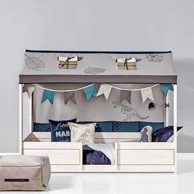 Dino combination bed from lifetime kidsrooms wiith fabric roof