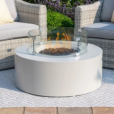Firepit table in round white