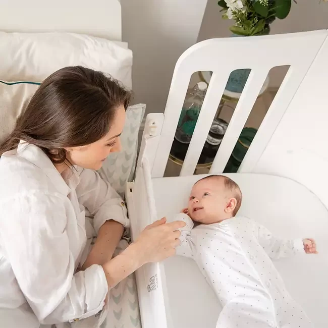 Gaia baby co sleeper babies crib with fold down side