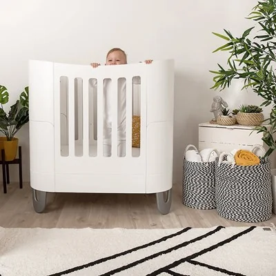 Gaia baby mini all white cot bed