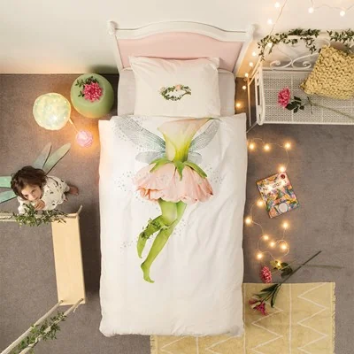 Girls single fairy princess bedroom bedding